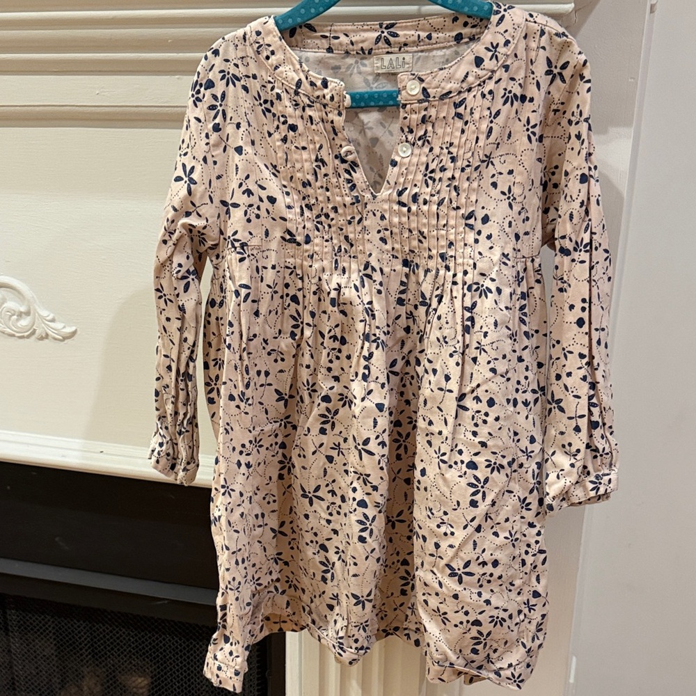 LALI Kids Elegant Floral Pintuck Dress